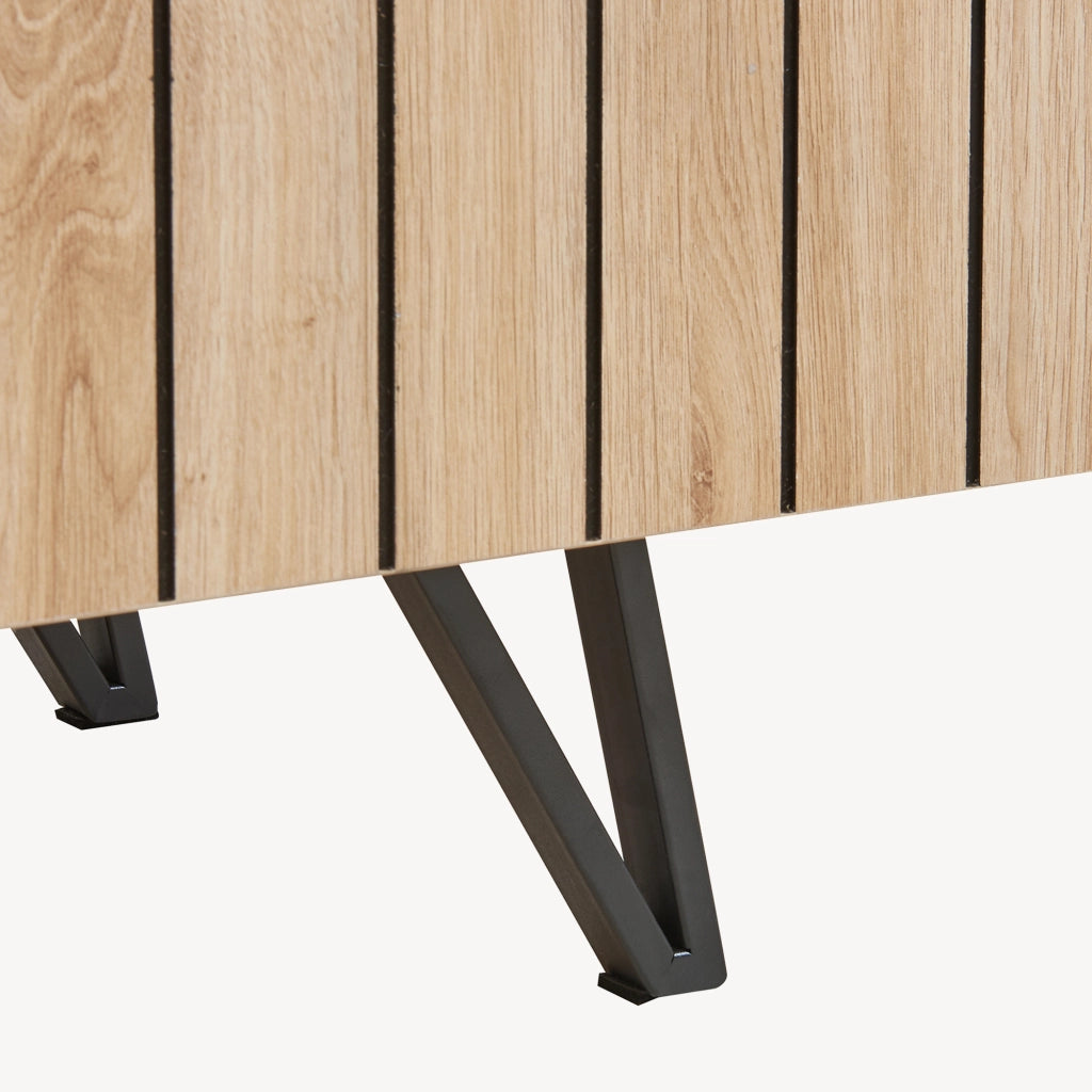Mobile Porta TV Noppen ad Ante con Cassetto 150 x 38 x 49 cm - Effetto Rovere [en.casa]