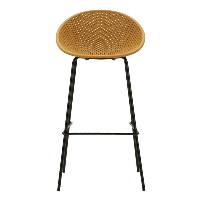 Sgabello Bar Ibiza Senape Set 2 Pz cm 50x50x98 (altezza Seduta cm 75)
