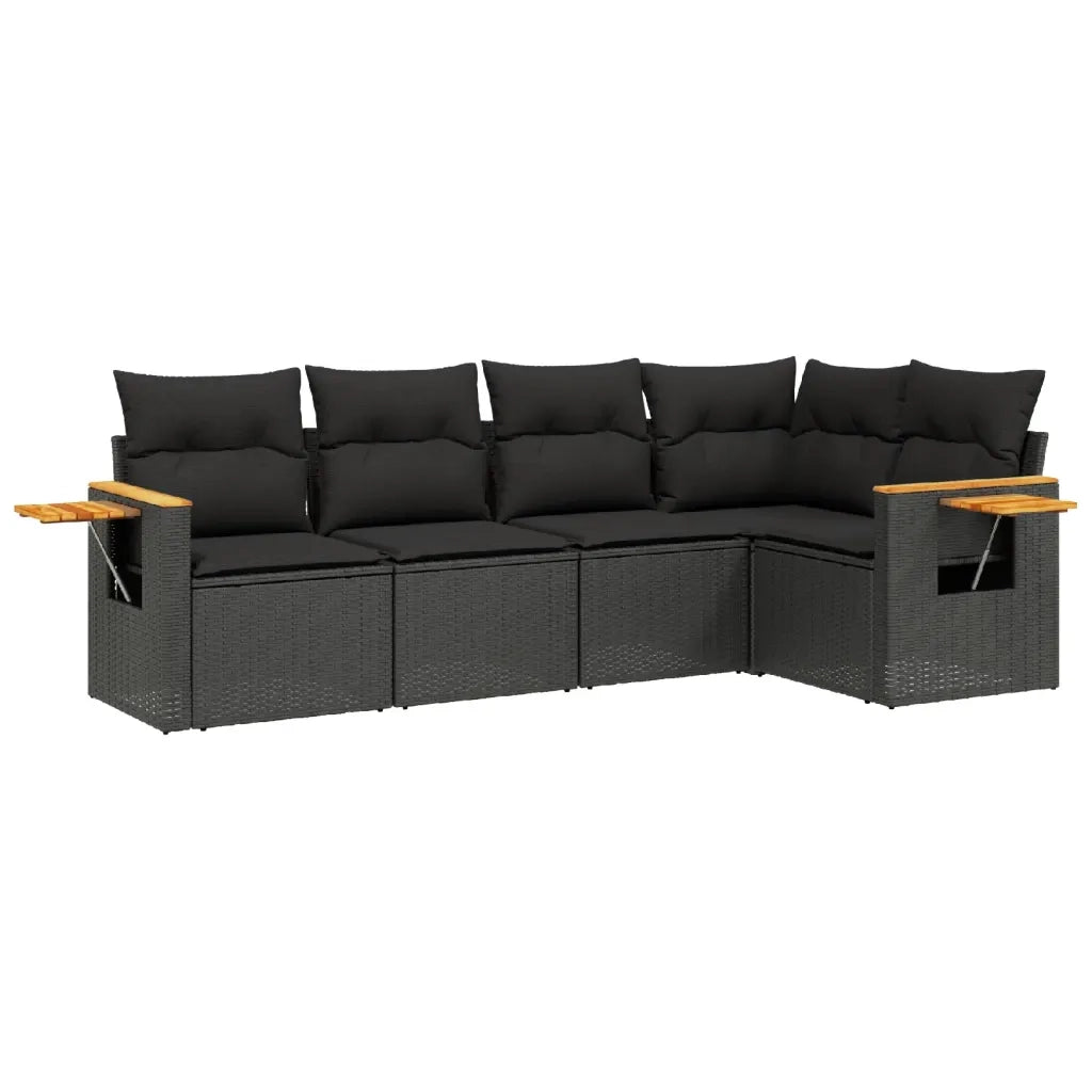 Set Divani da Giardino 5 pz con Cuscini in Polyrattan Nerocod mxl 90235