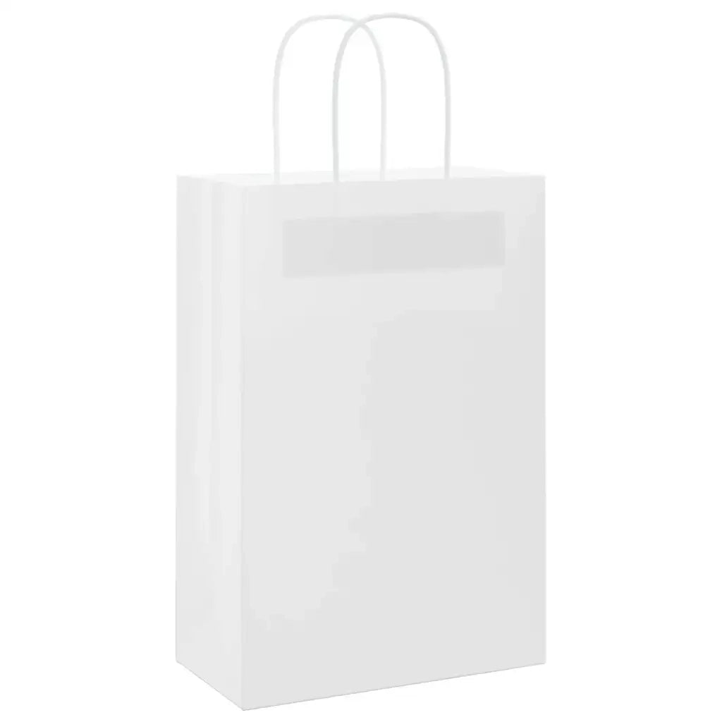 Sacchetti di Carta 250 pz con Manici Bianchi 21x11x31 cm 4101616