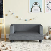 Divano per Bambini-Sofa-Divanetto Grigio Scuro 60x40x30 cm in Velluto