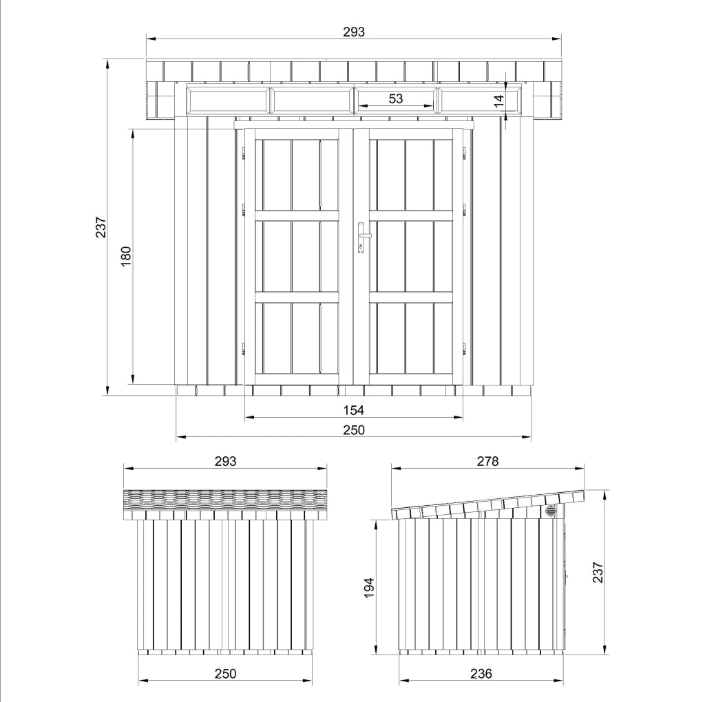 Casetta da Giardino di QUALIT? PREMIUM 5,9m?²-L279xW293cm - TIMBELA M903A-CAVERN STEEL