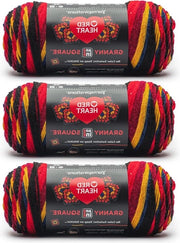 Tessuto per Maglia Tutti in Uno Nero Quadro Nonna - Cherry Mood - 3 Pacchi - 100% Acrilico - 381 m - per Maglia Pizzo Amigurumi
