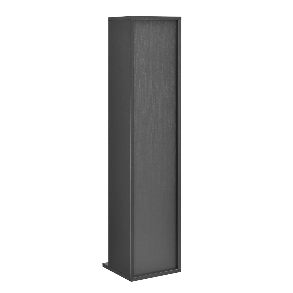 Scaffale porta CD/DVD a torre con 6 ripiani 90 x 20 x 20 cm MDF melaminico grigio scuro 03_0001679