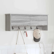 Appendiabiti a muro con porta Grigio Sonoma 80 x 20 x 30 cm 874344