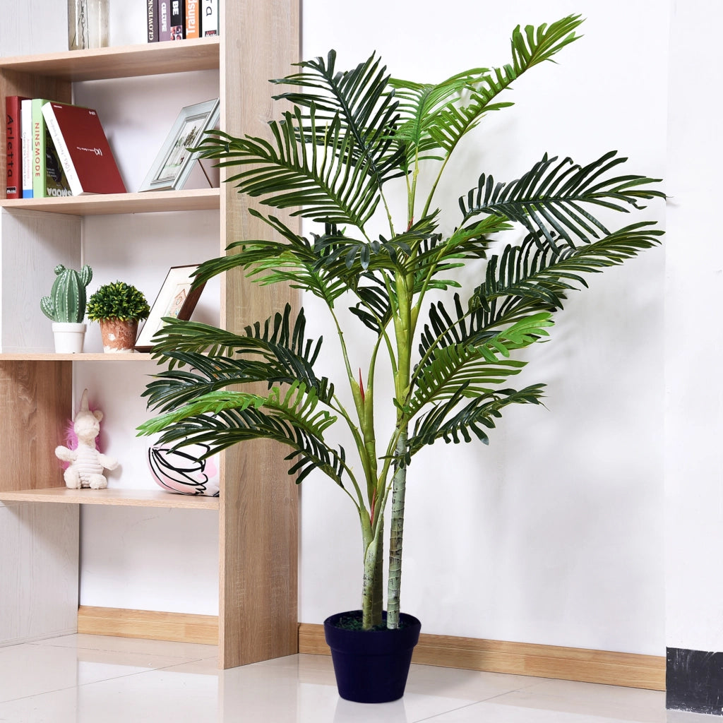 Palma Artificiale 150 cm con Vaso e Muschio ¨C zephmum ¨C Verde ?18x150 cm