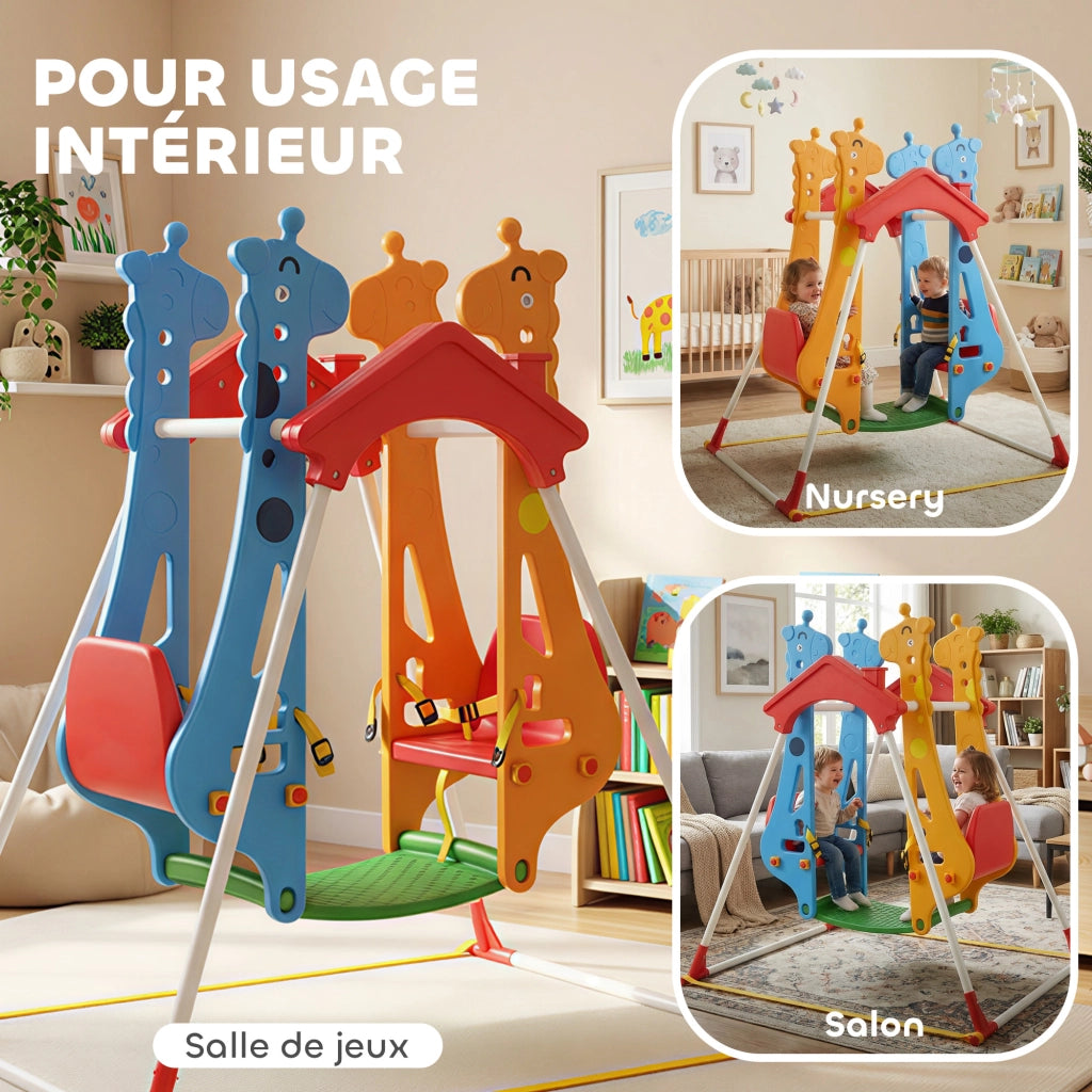 Altalena per Bambini ¨C zephmum ¨C Multicolore 114x94x134,5cm