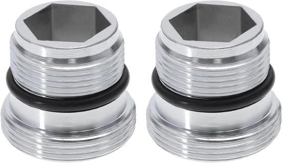 Adattatore maschile-maschile - 2 pezzi - Acciaio - Adatto per rubinetto cucina - M18.5-M22