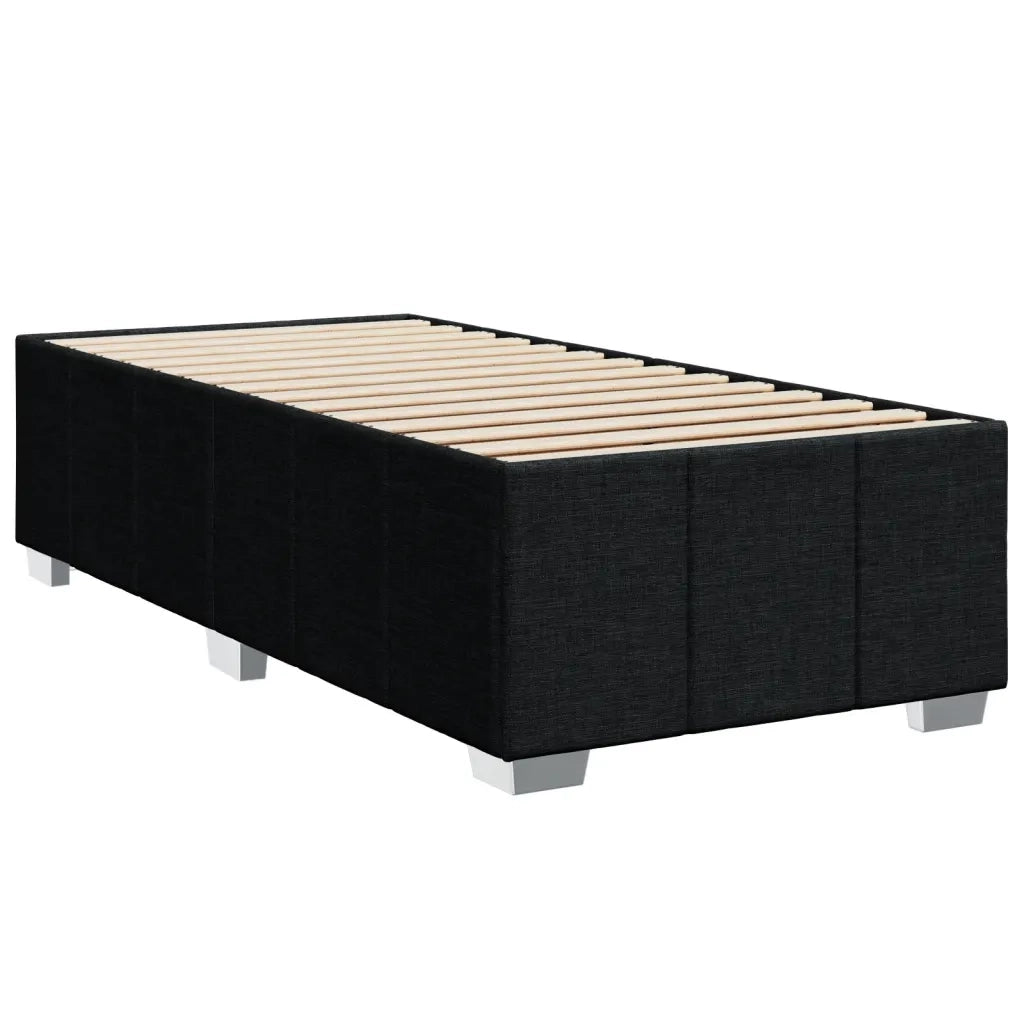Giroletto a Molle con Materasso Nero 80x200 cm inTessuto