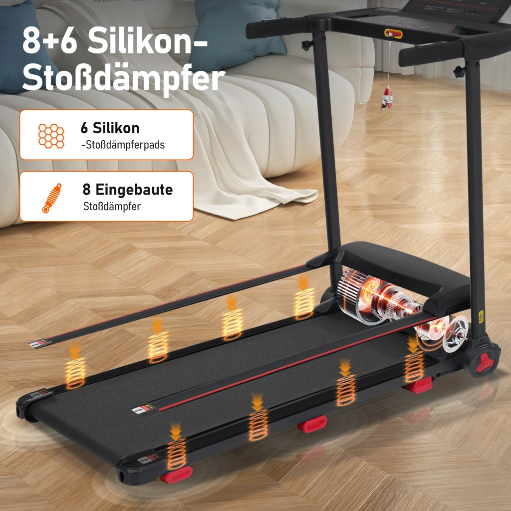 TAPIS ROULANT Inclinazione 0-8% 110x40 cm Metallo Nero