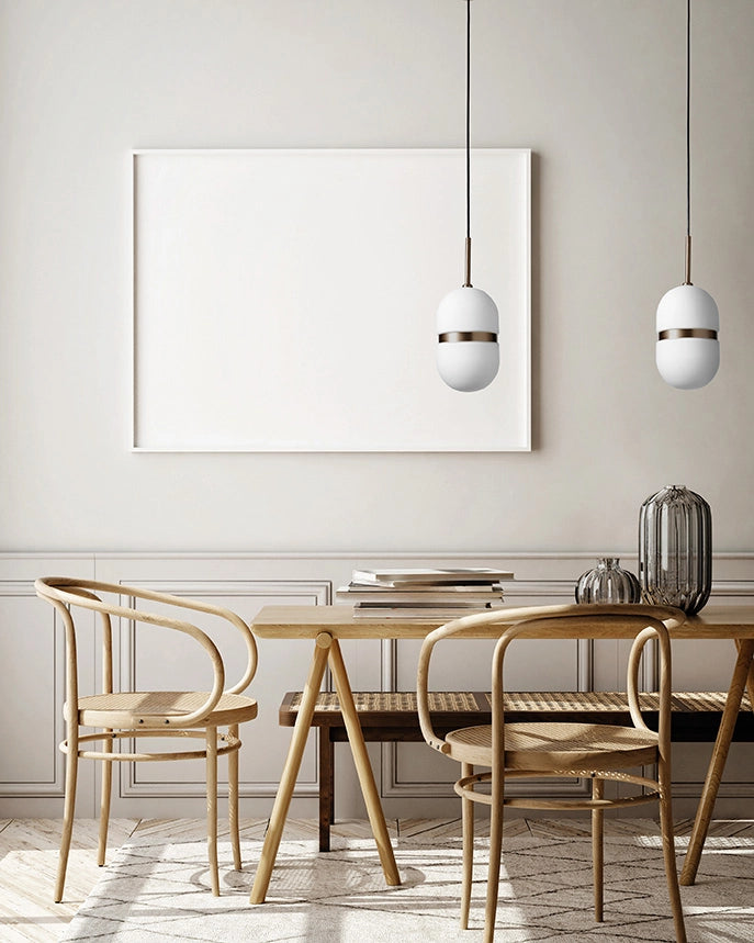 DOMU SOSPENSIONE PICCOLA BRONZO VETRO BIANCO 1 LUCE ATTACCO GX53 D.15CM