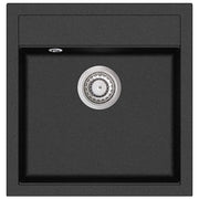 Lavello da cucina in granito vasca singola 49 x 51 cm nero 02_0002317