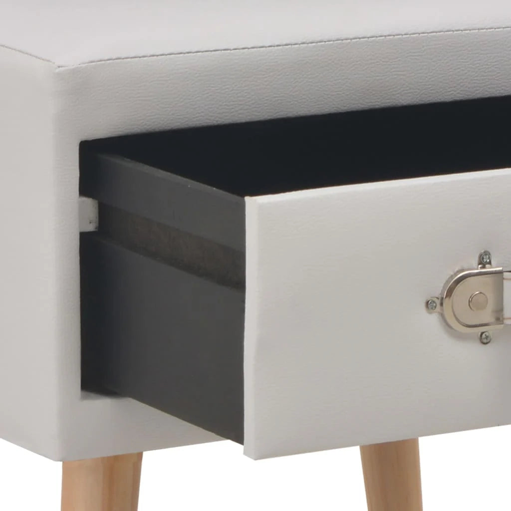 Comodino cassettiera mobili per camera da letto bianco 40x35x40 cm sintetico 1402068