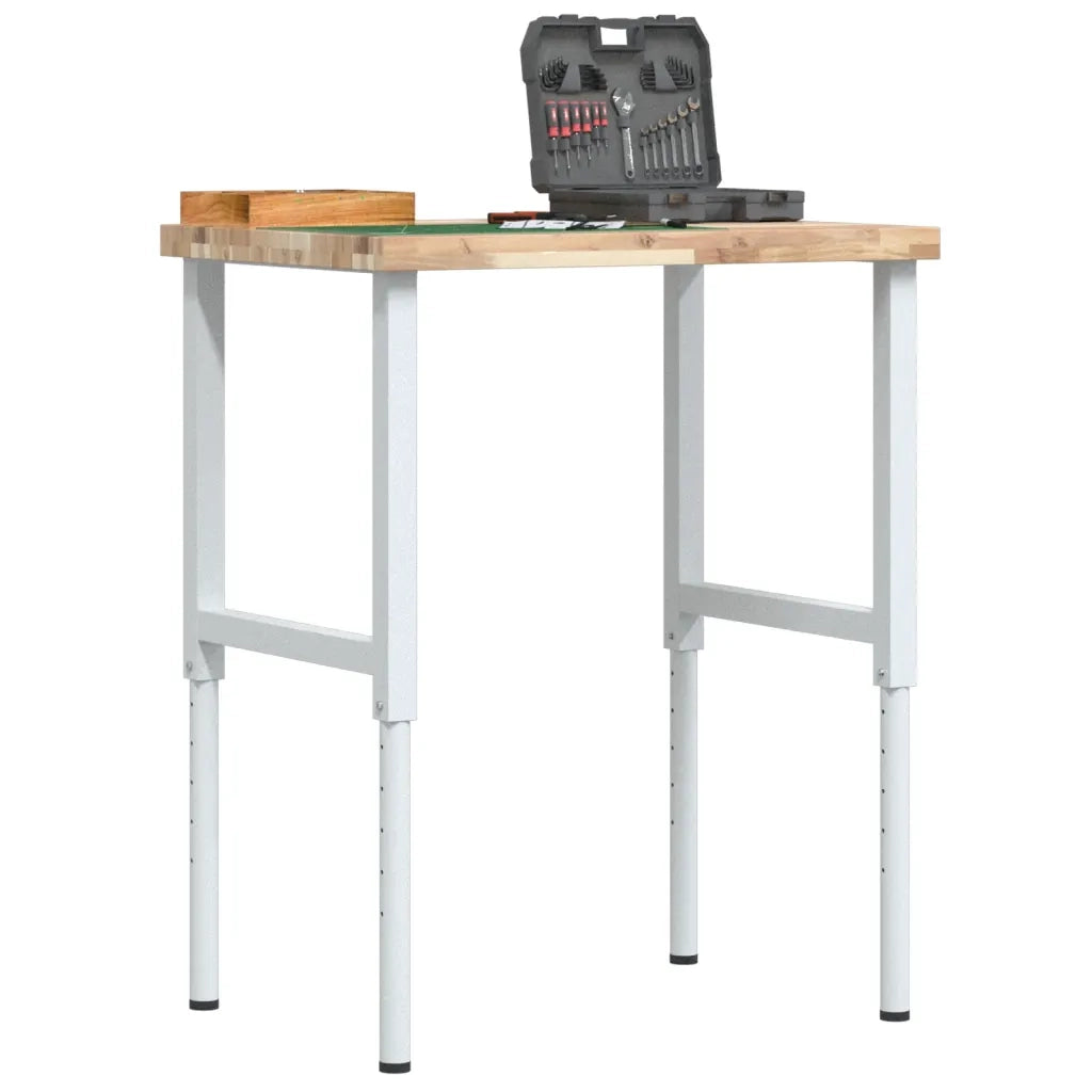 Banco Lavoro 80x60x(73-99,5) cm Legno di Faggio Rettangolare CFW2866574
