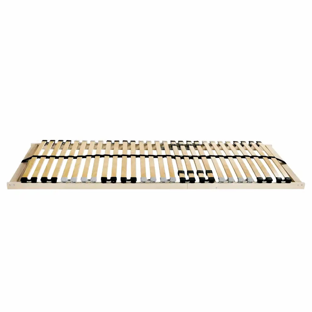 vidaXL Base a doghe Marrone 90 x 190 cm Legno massello di faggio