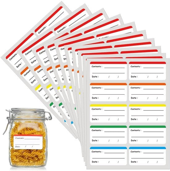 Etichette per congelati 300 pezzi - Autoadesive - Rimovibili - Senza residui - Etichette per prodotti congelati - 6x3cm