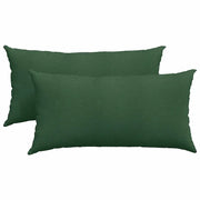 Cuscini da Divano 2 pz | Cuscini per sedie Verde Scuro 80 x 40 cm Tessuto in Cords