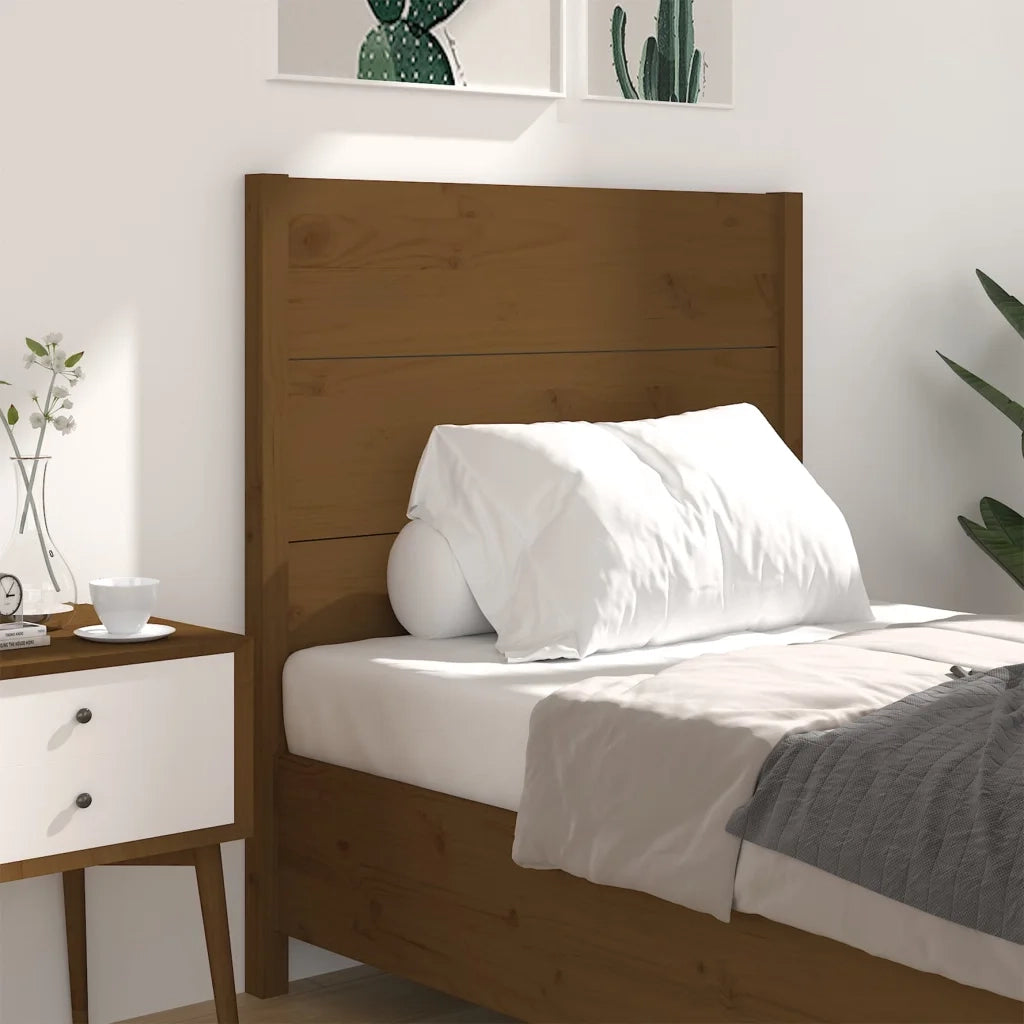 Testiera per Letto ambra 106x4x100 cm in Legno Massello di Pino 818708