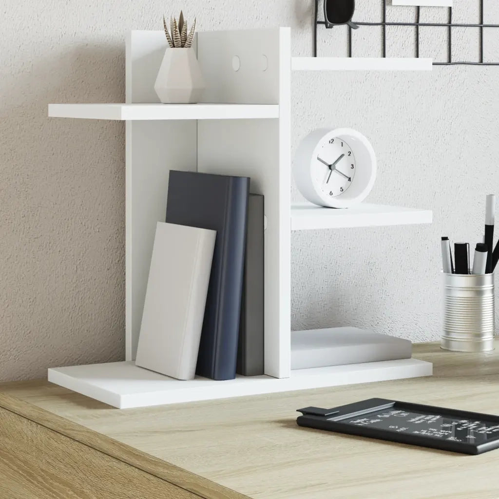 vidaXL Organizer da Scrivania Bianco 42x21,5x42 cm Legno Multistrato