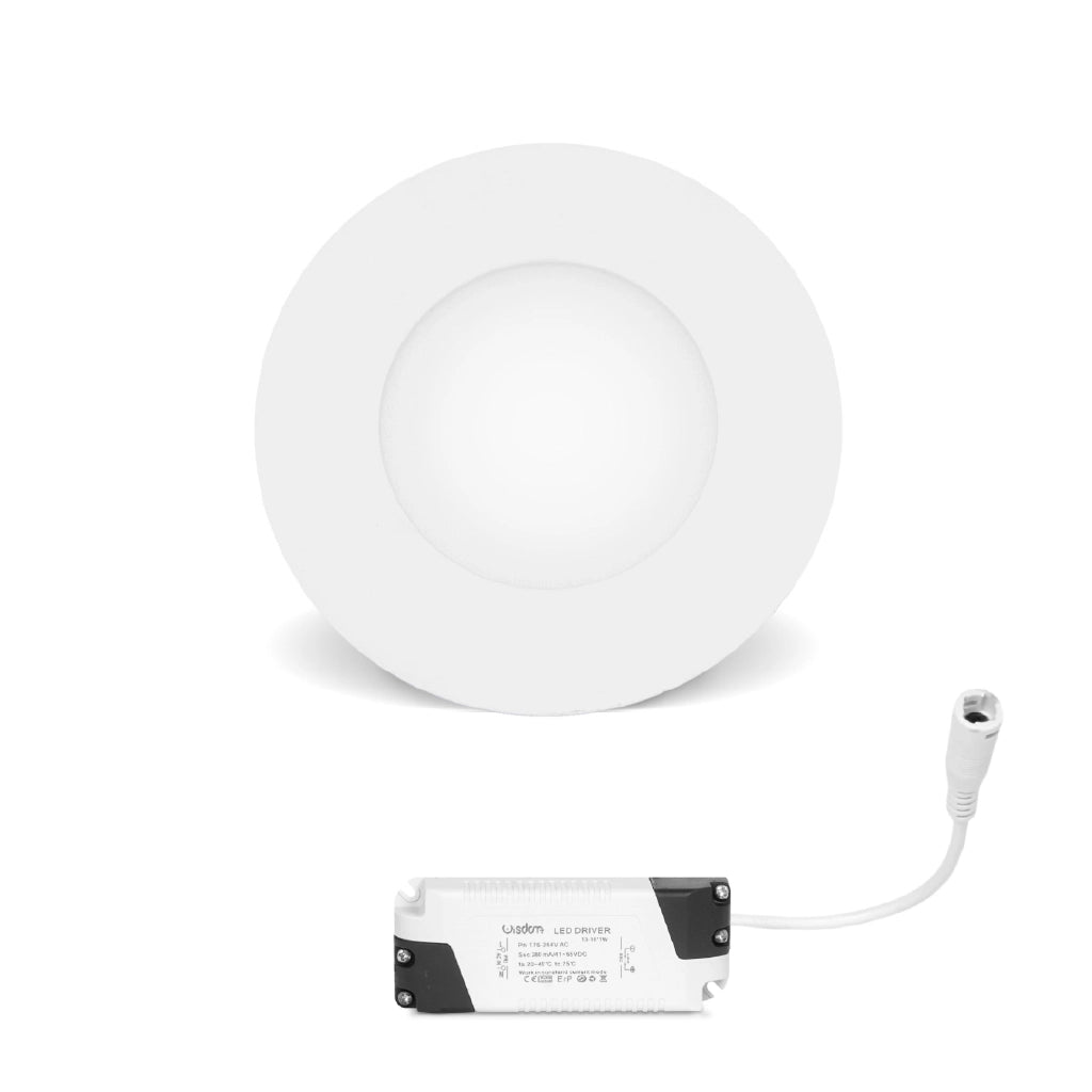 Pannello led slim da incasso tondo 12w 4000K luce naturale