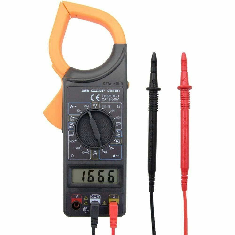 Trade Shop - Pinza Amperometrica Digitale Tester Tensione Ac Dc Miltimetro Con Puntali -