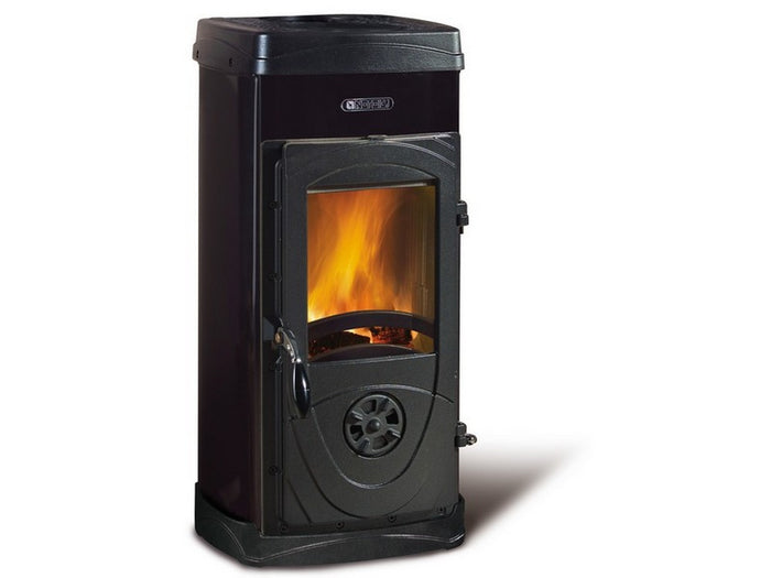 la nordica stufa a legna super junior col. nero cod:ferx.vit49530