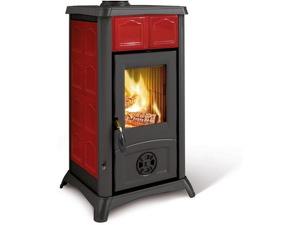 la nordica stufa a legna gemma col. elegance bordeaux cod:ferx.vit49541