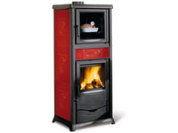 la nordica stufa a legna rossella plus forno evo col. liberty bordeaux cod:ferx.vit49547