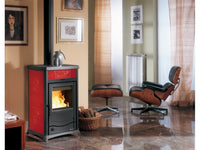 la nordica termostufa a legna termorossella plus evo dsa 4.0 col. liberty bordeaux cod:ferx.vit49550