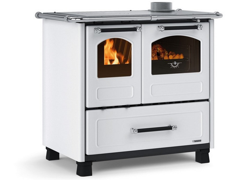 la nordica cucina a legna family 4,5 col. bianco cod:ferx.vit49555