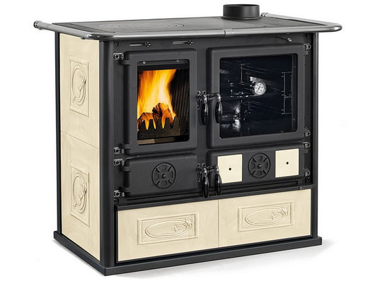 la nordica cucina a legna rosa 5.0 vst ceramica col. liberty panna cod:ferx.vit49562