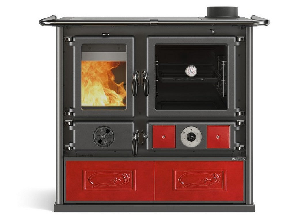 la nordica termocucina a legna termorosa dsa 4.0 col. liberty bordeaux cod:ferx.vit53408