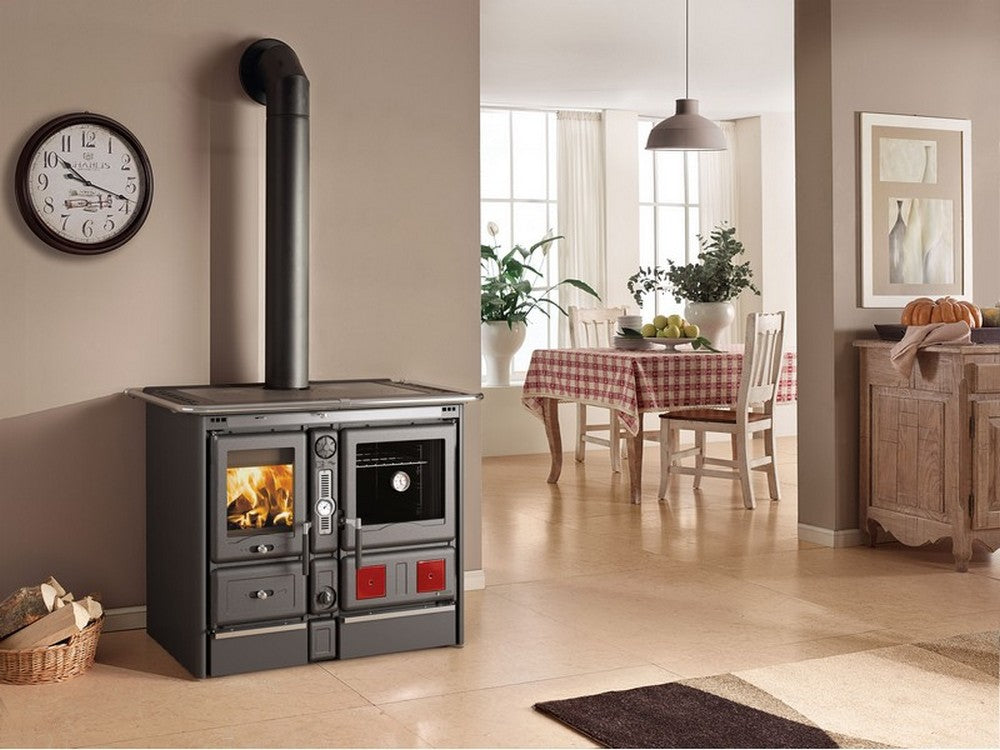 la nordica termocucina a legna termorosa xxl dsa 4.0 col. nero antracite cod:ferx.vit53912