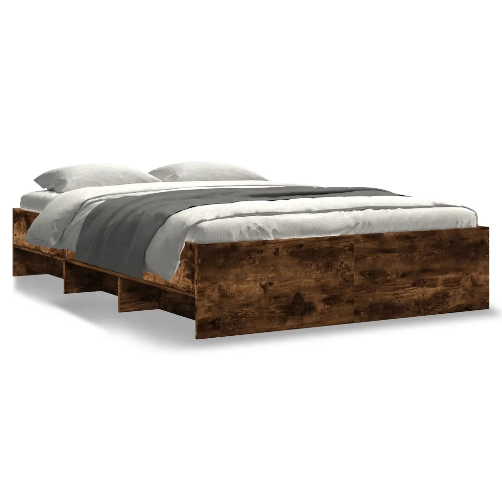 Giroletto senza Materasso-Struttura Letto Rovere Fumo 120x200 cm in Truciolato 846005