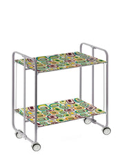 Carrello da cucina pieghevole grigio con ruote BAUHAUS 2 ripiani