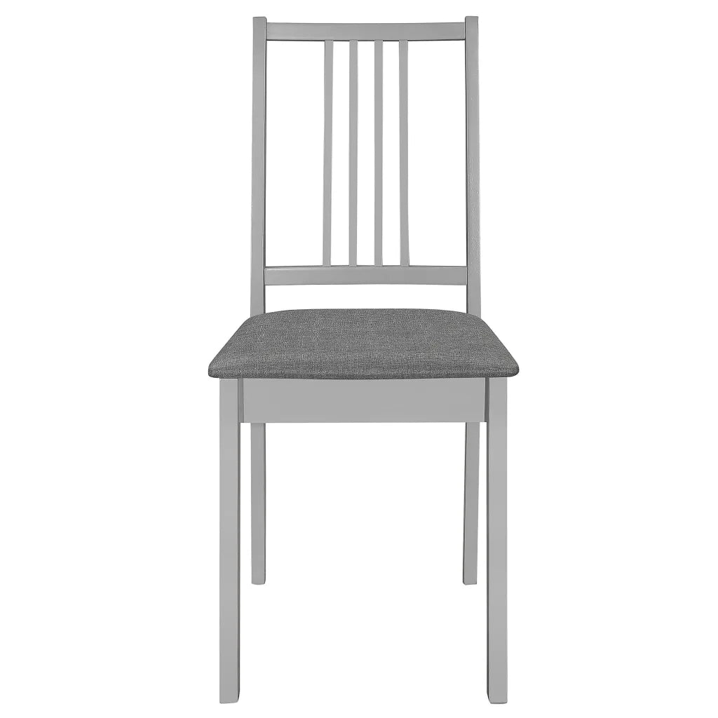 Sedie da Pranzo con Cuscini 6 pz Grigie in Legno Massello 276407