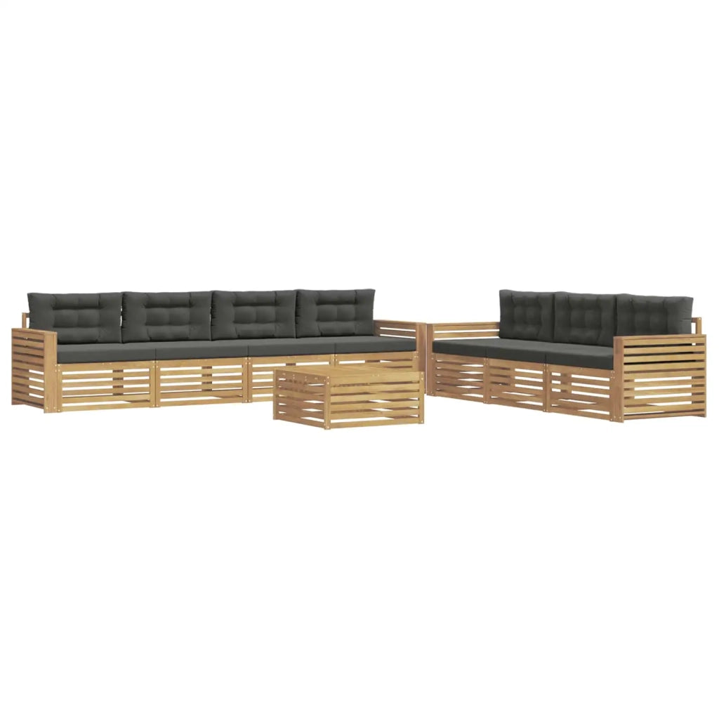 Set di divani da esterno 8 pz Bianco e Antracite 3390172