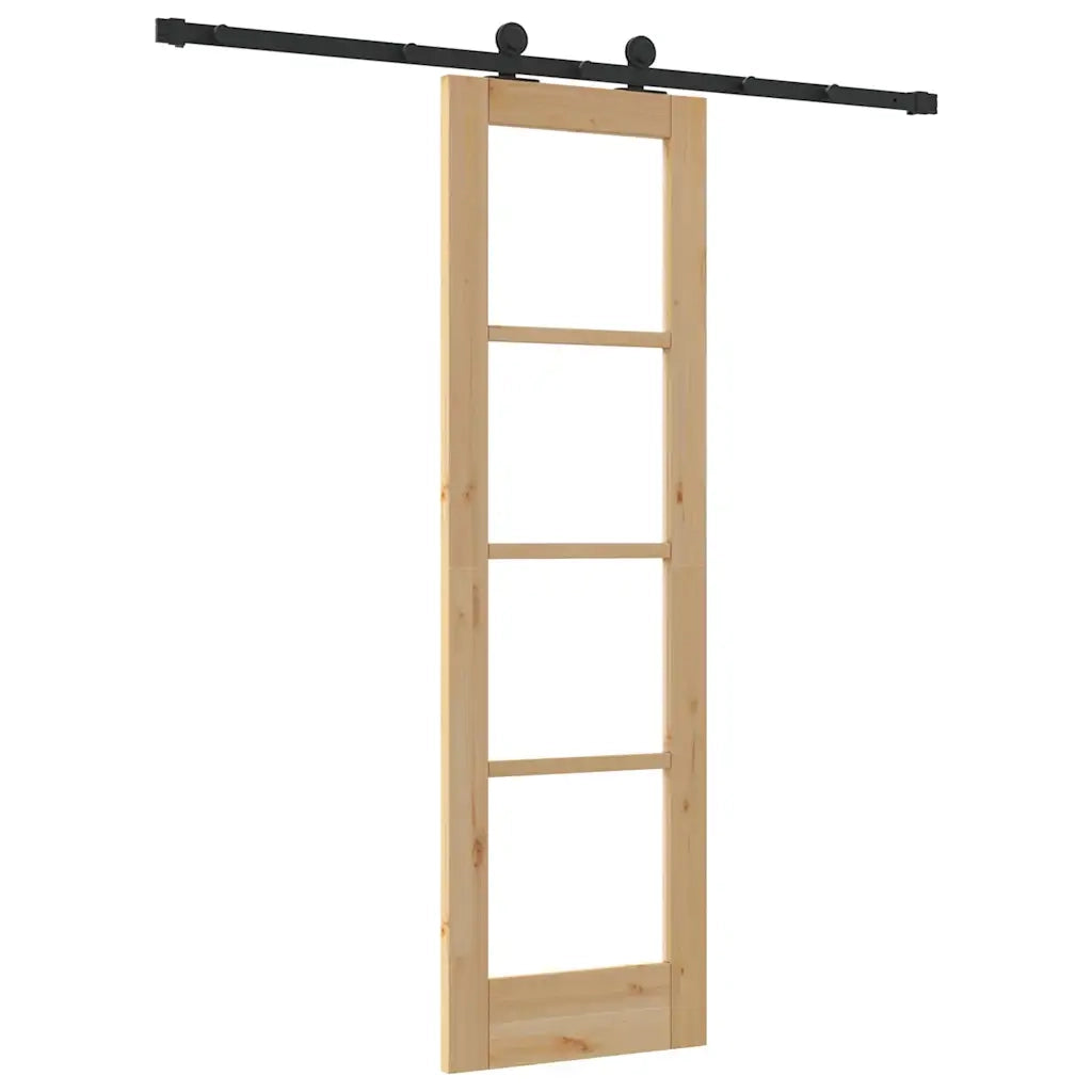 Porta scorrevole ORKDAL Naturale e Nero 61 x 198,5 cm 3331985