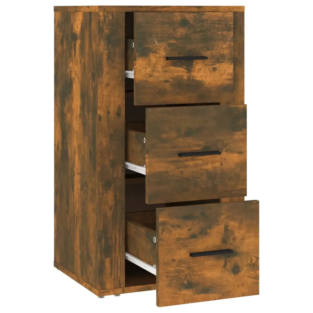 Credenza Rovere Fumo 40x33x70 cm in Legno Multistrato 819425