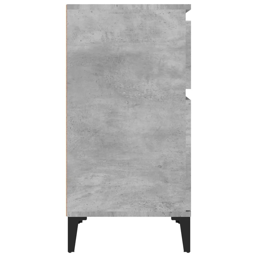 Comodino-Tavolino da notte Grigio Cemento 40x35x70 cm 156539
