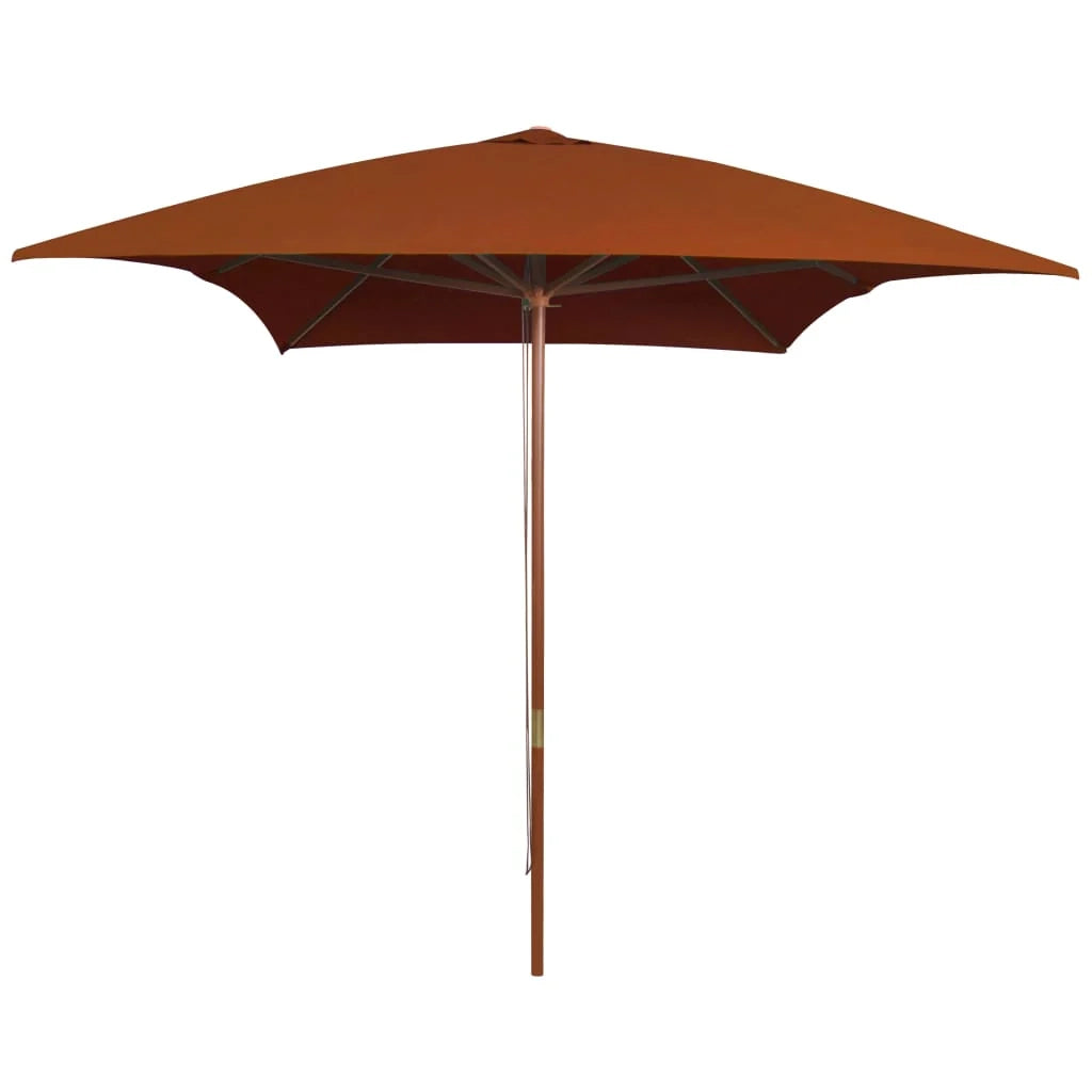 Ombrellone da esterno con palo in legno 200 x 300 cm arancione 02_0008261