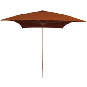 Ombrellone da esterno con palo in legno 200 x 300 cm arancione 02_0008261