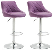Set 2 sgabelli LAZIO in similpelle viola