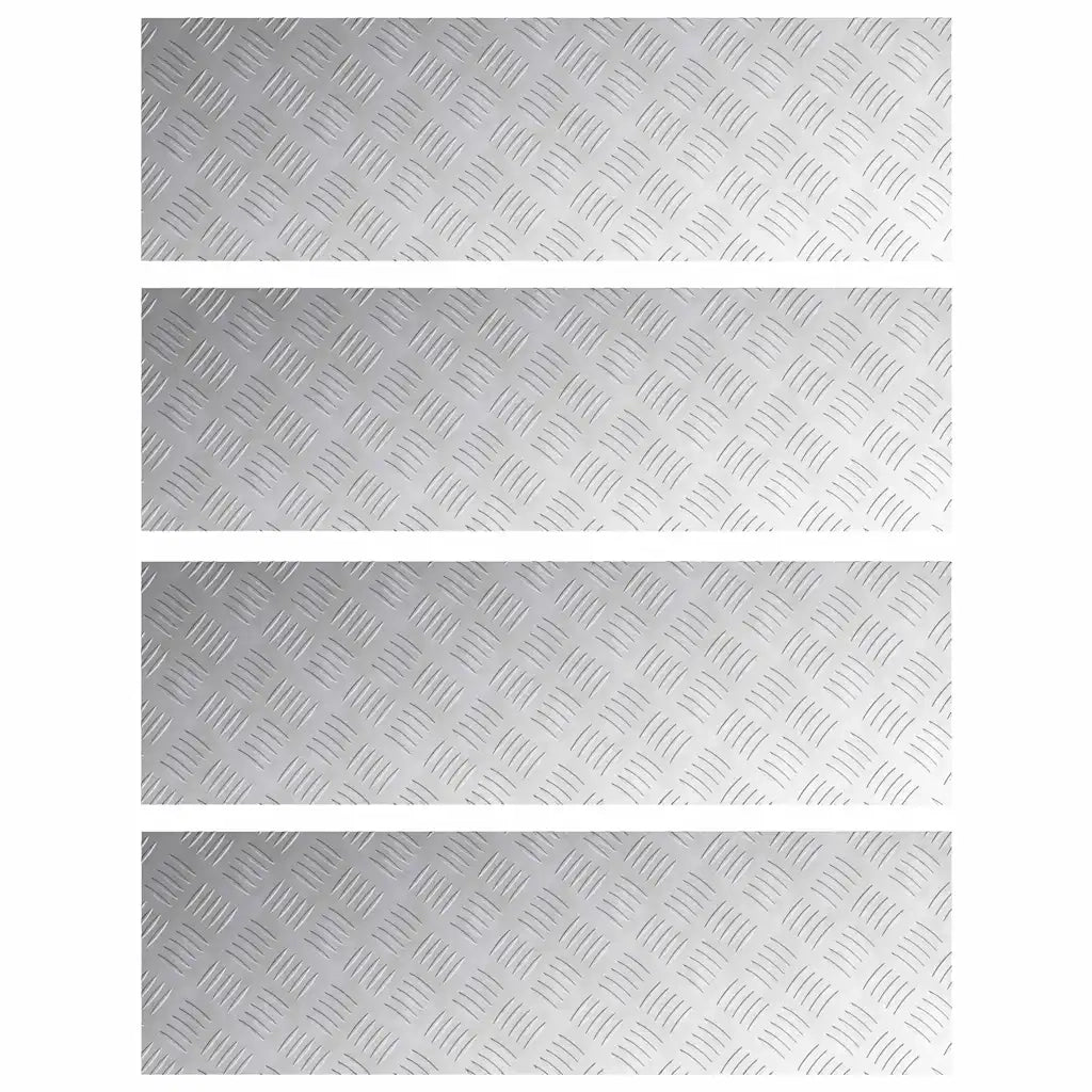 Gradini per Scale 4 pcs Argento 100 x 30 cm Alluminio 4104314