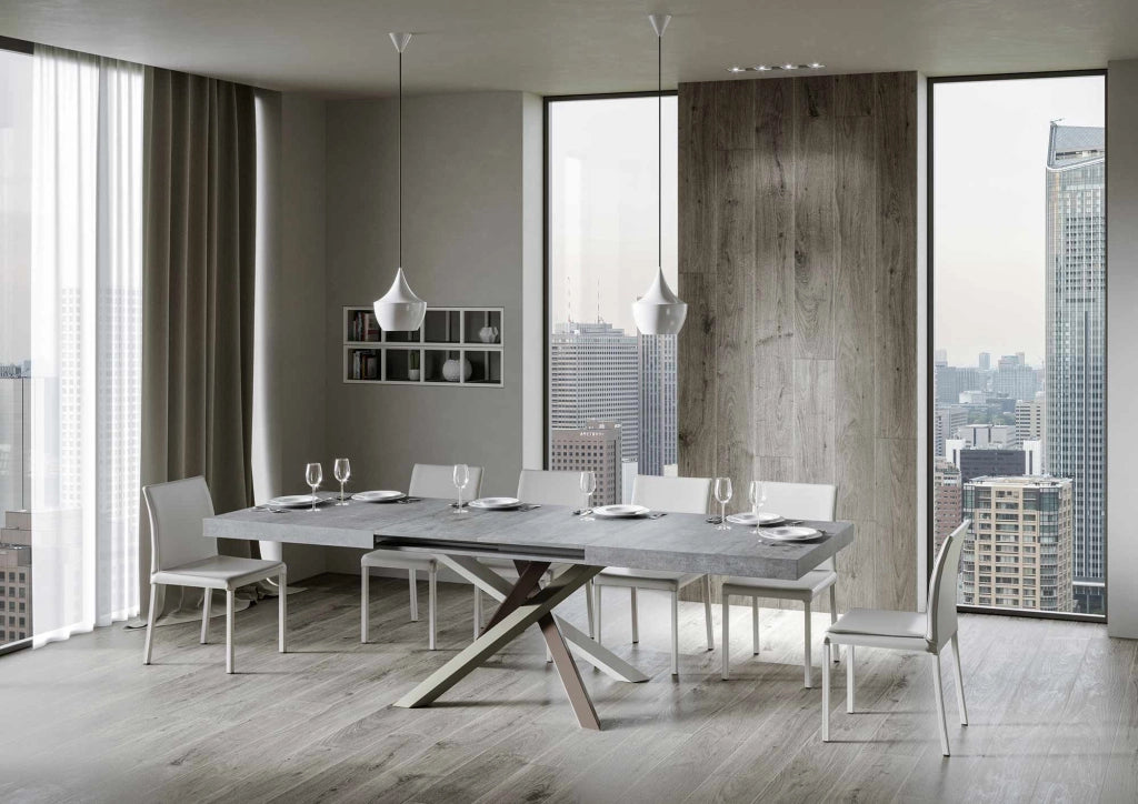 Tavolo Allungabile 130-390x90x77 cm Volantis Cemento