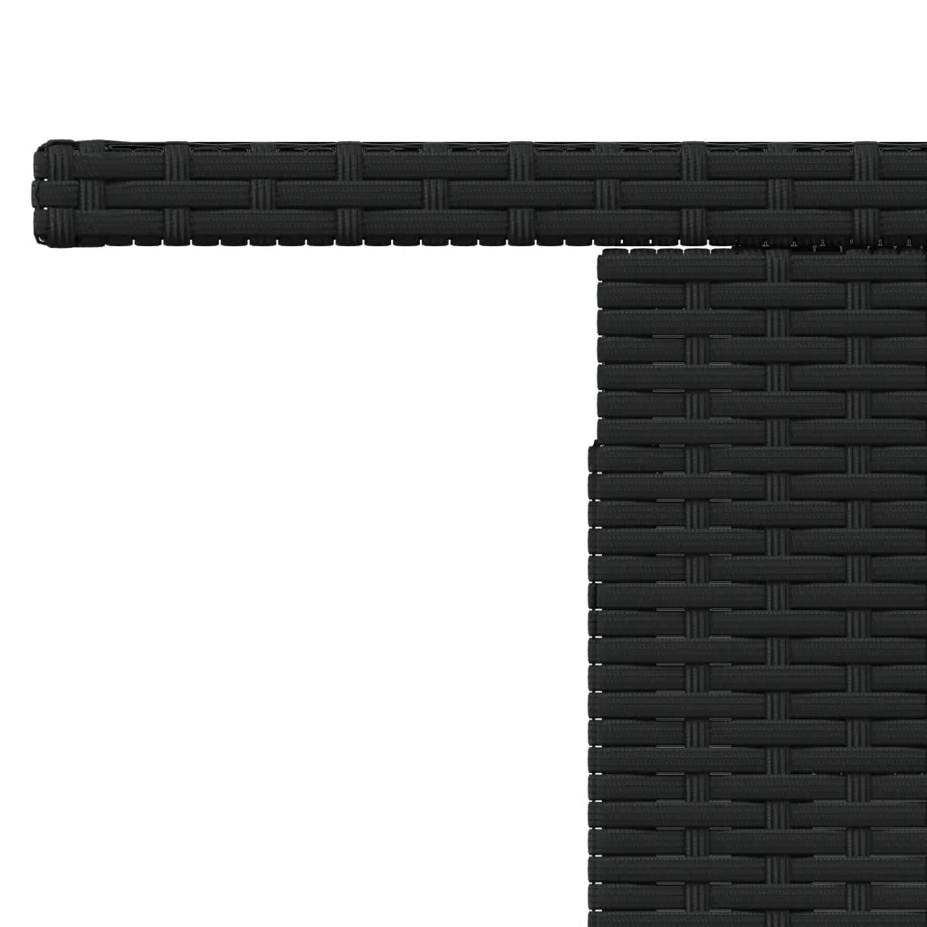 Tavolo da Giardino Nero 100x55x73 cm Polyrattan e Legno Acacia 365976