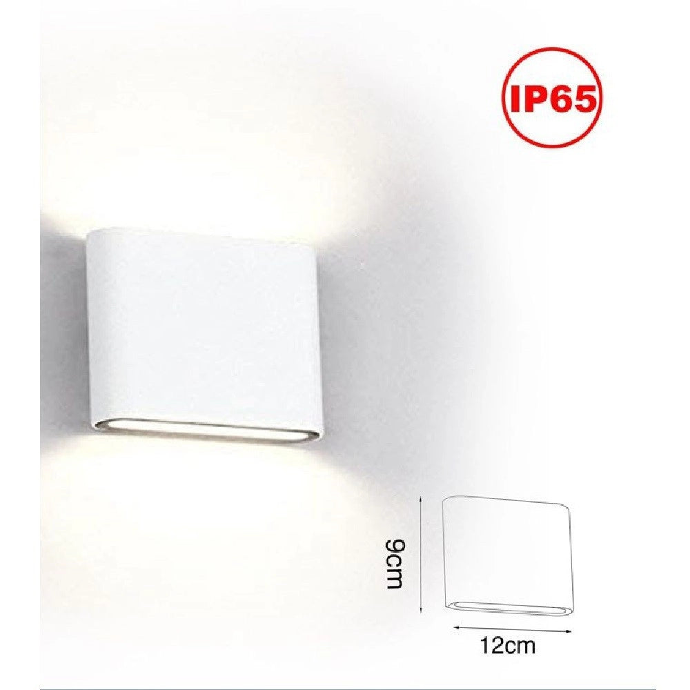 Trade Shop - Applique Led Cob 10w Quadrata Bianca Slim Up & Down Luce Fredda Naturale Xc-9047 - -bianco Freddo      -