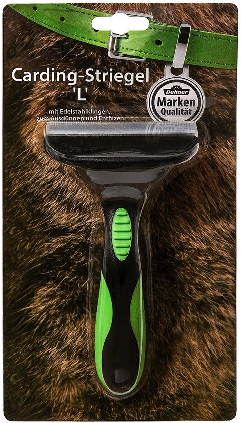 Taglia pelo per cani e gatti, rasoio a carta "L", per spazzolare e ridurre la densità, plastica/inox