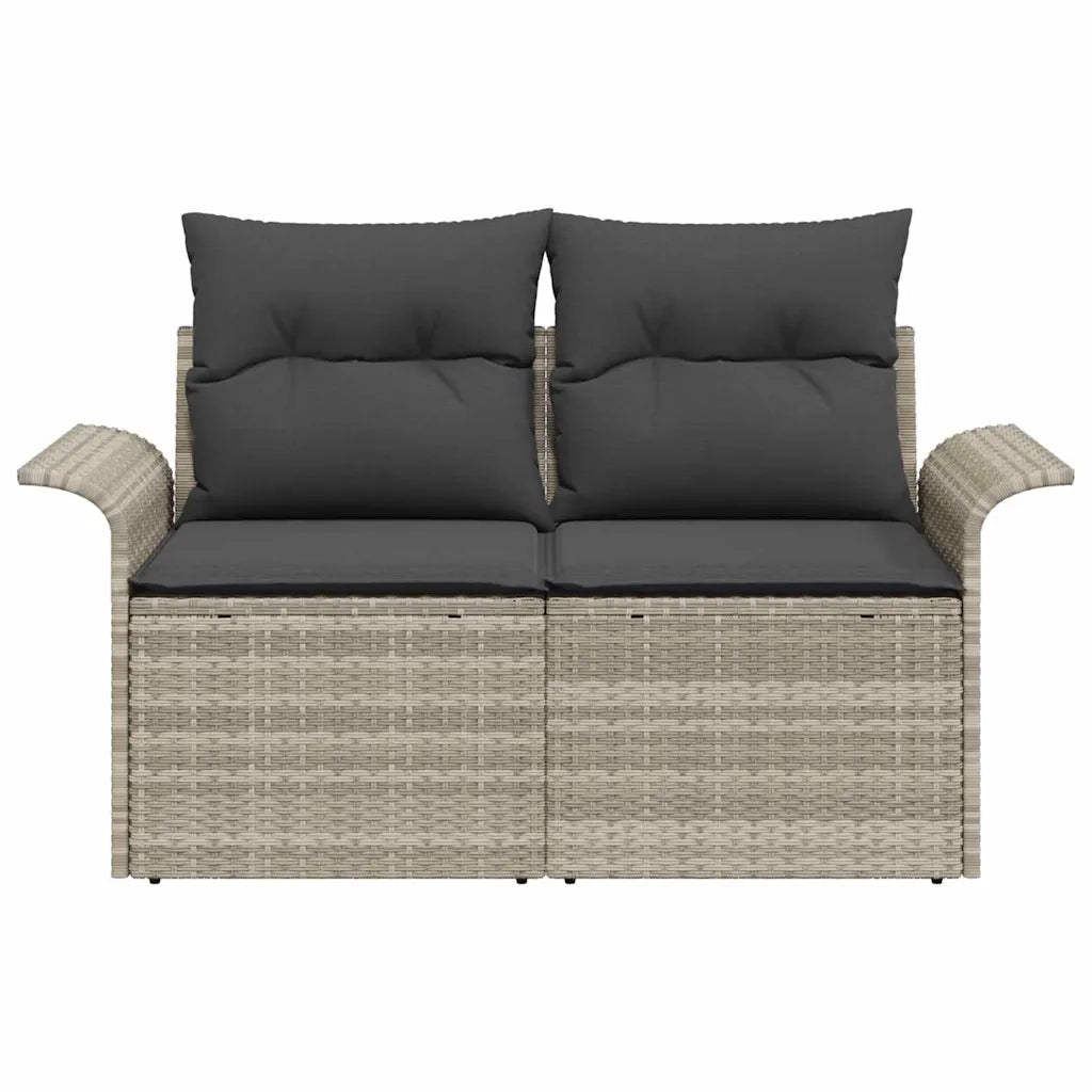 Divano da giardino-Sofa da Giardino-Divano da esterno Grigio chiaro 141 x 62 x 69cm polyrattan 879971