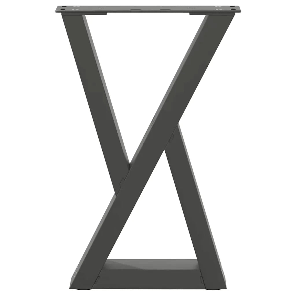Gambe per tavolino 2 pz | Piede del tavolo Antracite 38x(42-43,3) cm Acciaio